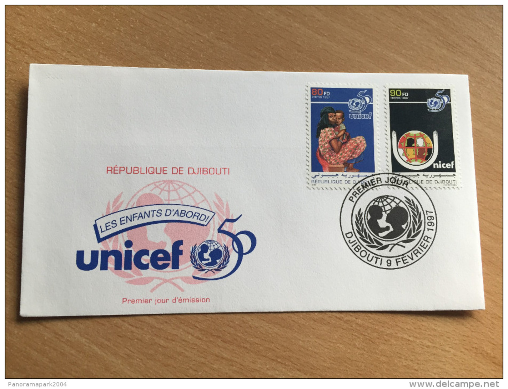 Djibouti Dschibuti 1997 FDC 50 Ans 50 Years UNICEF UNO ONU Mi. 632-633 - Djibouti (1977-...)