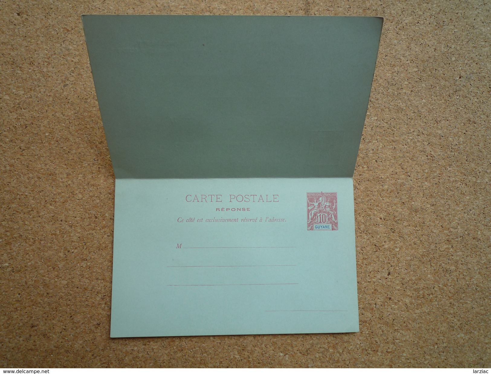 Entier Postal Carte-lettre Guyane 10 C Rouge Et Bleu Neuf Bien Complet Avec Carte Réponse - Other & Unclassified