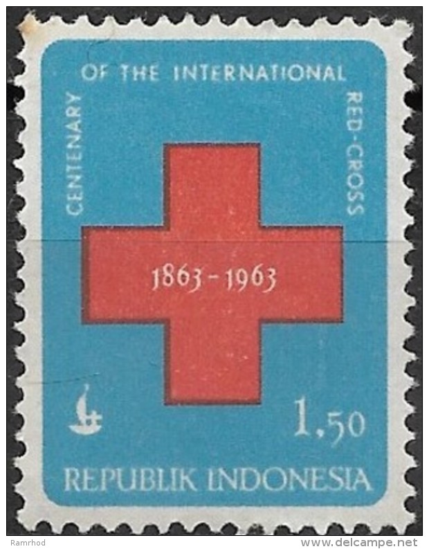 INDONESIA 1963 Centenary Of Red Cross - 1r50 Red Cross MNH - Indonesien