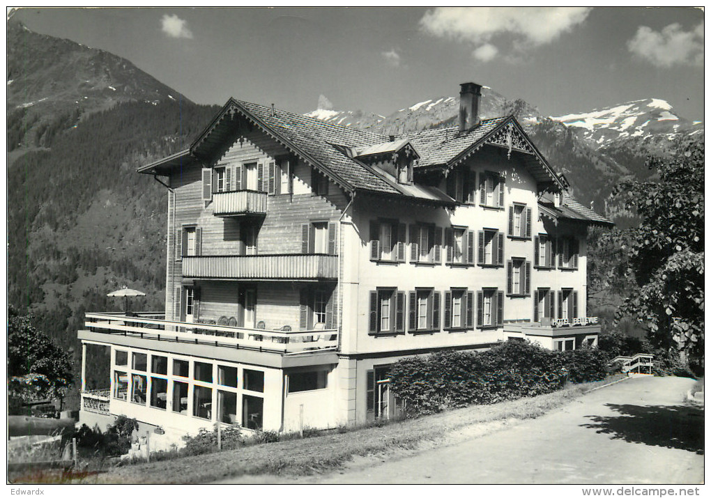 Hotel Bellevue, Wengen, BE Bern, Switzerland RP Postcard Posted 1970 Stamp - Bern