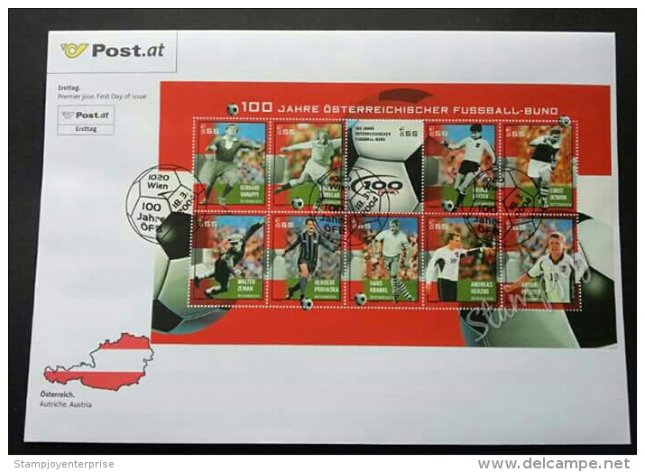 Austria 100 Years Of Football 2004 Games Sport Sports (miniature FDC) - Otros & Sin Clasificación