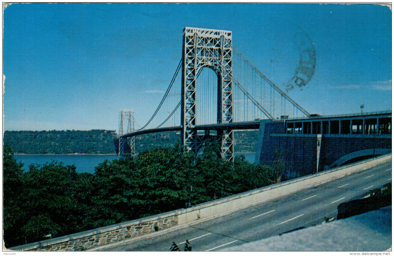 GEORGE  WASHINGTON  BRIDGE      2 SCAN    (VIAGGIATA) - Hudson River