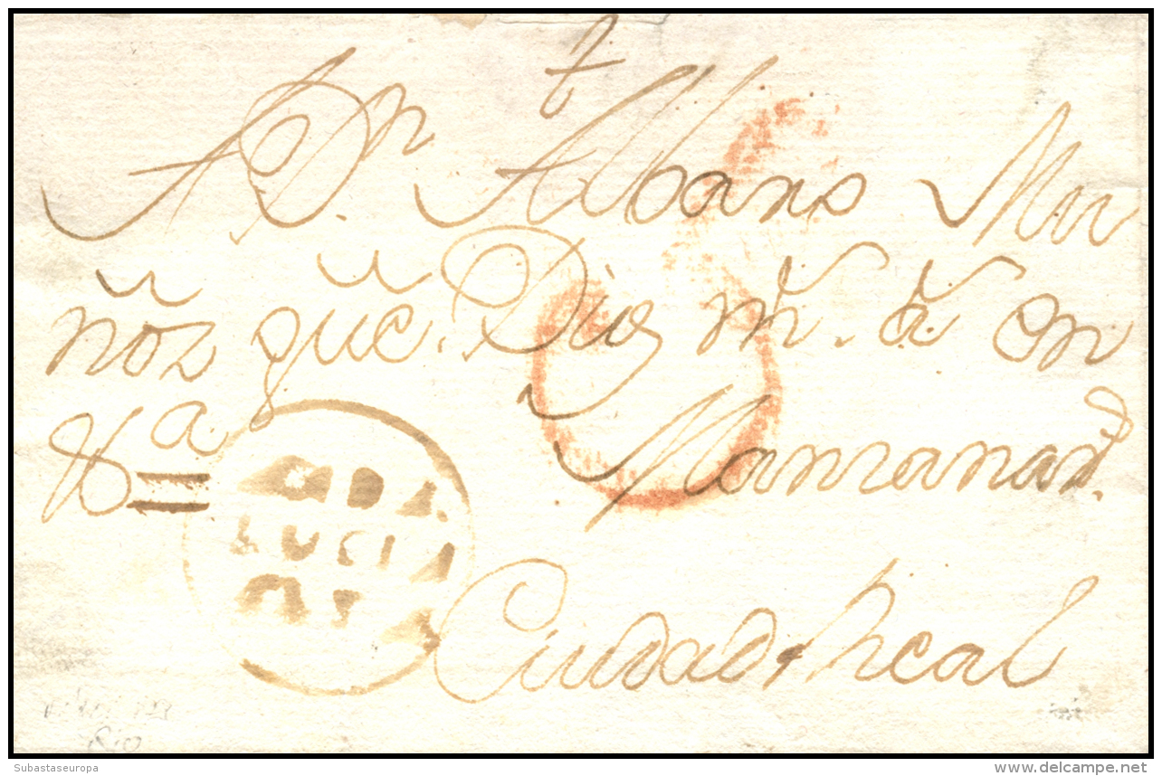 D.P. 24. 1798. Carta De Villa Del Río A Ciudad Real. Marca "ANDA/LUCIA/ ALTA" (P.E. 1) En Tinta De Escribir.... - ...-1850 Prephilately