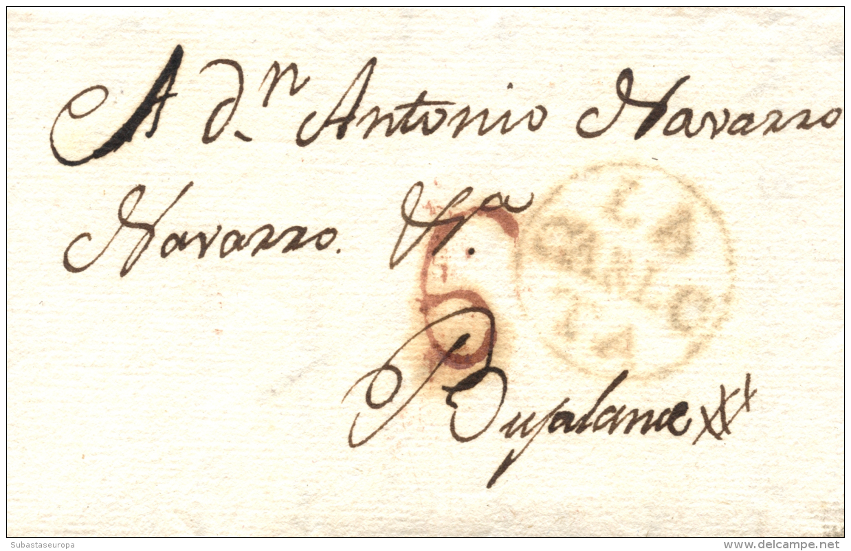 D.P. 24. 1816. Carta De La Rambla (Córdoba) A Bujalance (Córdoba). Marca N&ordm; 1 De La Carlota, En... - ...-1850 Prephilately