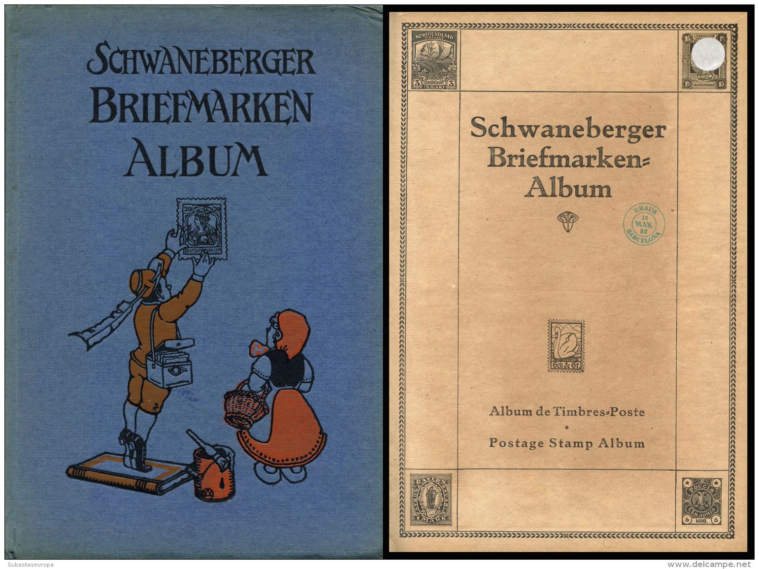 Schwanberger Briefmarken Album. Mundial. Siglo XIX. Ex Colección Graus. Peso= 200 Gramos. - Other & Unclassified