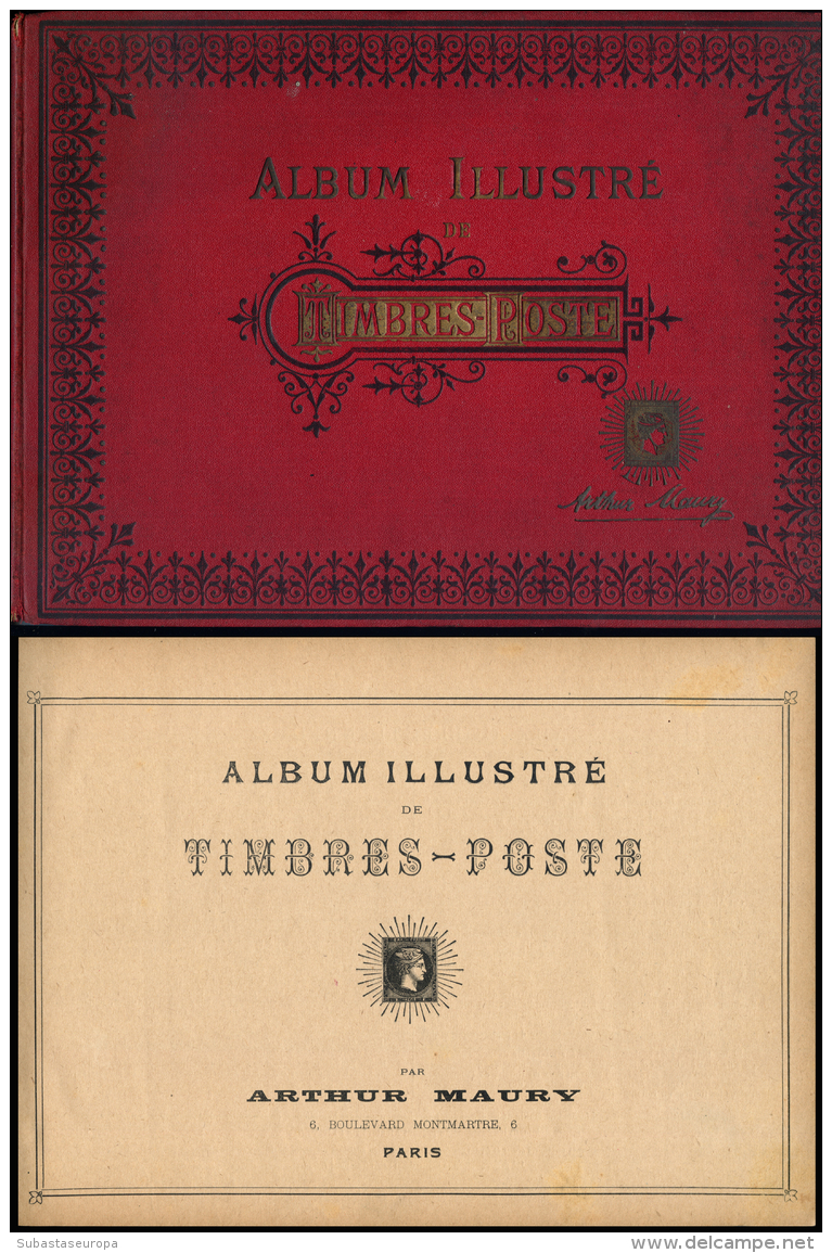 Lbum Illustré De Timbres Poste Arthur Maury. Mundial. Siglo XIX Peso= 685 Gramos. - Other & Unclassified