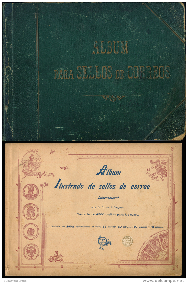 Lbum Ilustrado De Sellos De Correo Internacional. Mundial. Siglo XIX. Regular Conservación. Peso= 460... - Andere & Zonder Classificatie