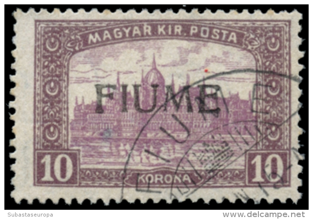 FIUME. Ø 21. 10 K. Certificado Oliva. Sassone 21/1 IV. Cat. 120 &euro;. Peso= 15 Gramos. - Fiume