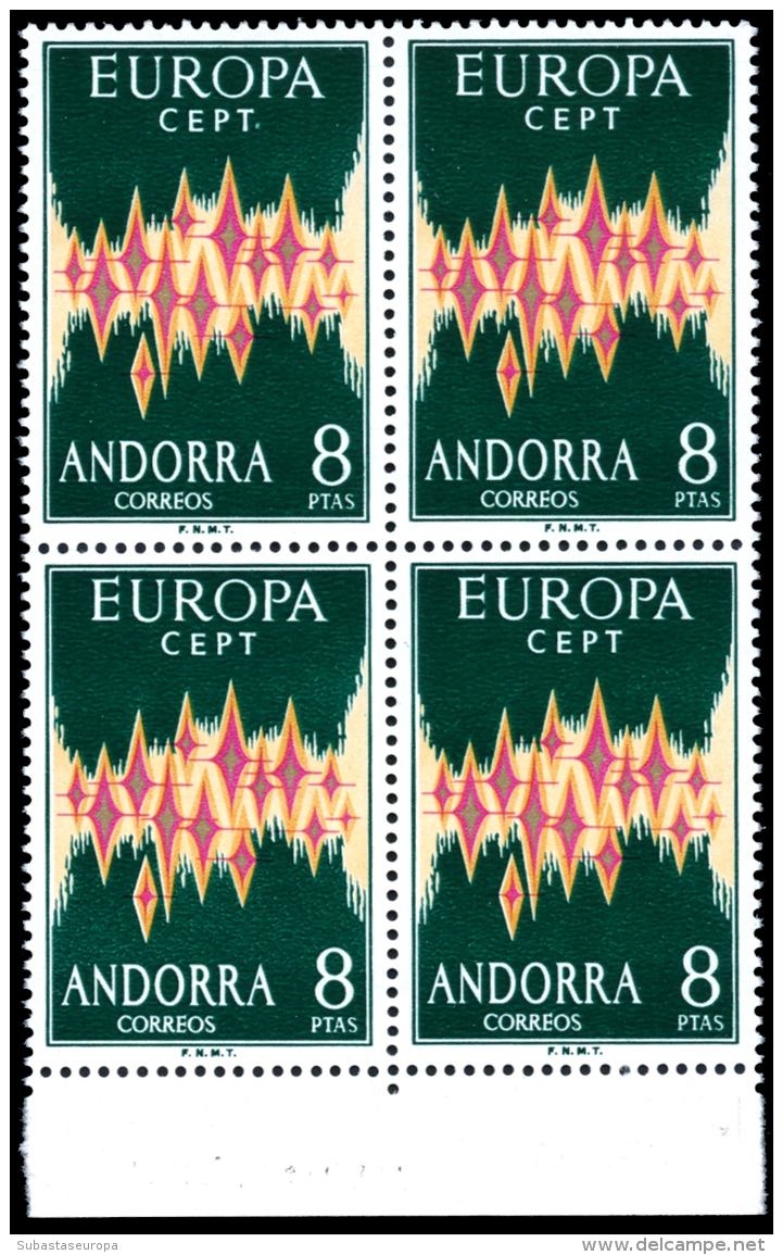 ** 72. Europa '72. En Bloque De 4. Lujo. Peso= 15 Gramos. - Unused Stamps