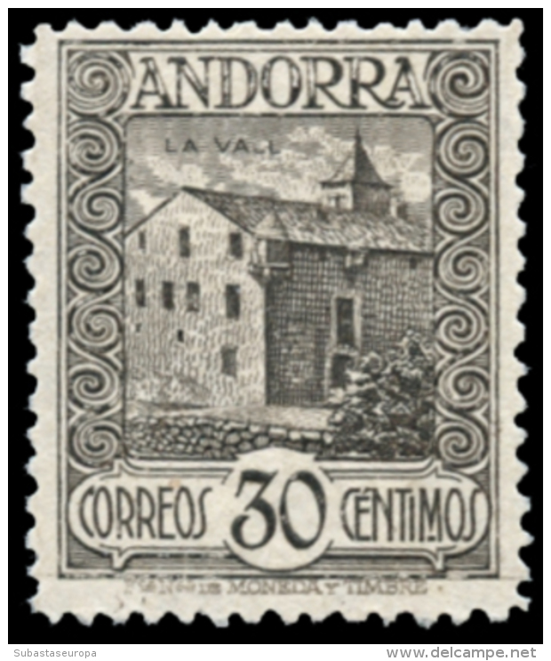 ** 21. 30 Cts. Casta&ntilde;o. Centraje De Lujo. Cat. 214 &euro;. Peso= 15 Gramos. - Unused Stamps