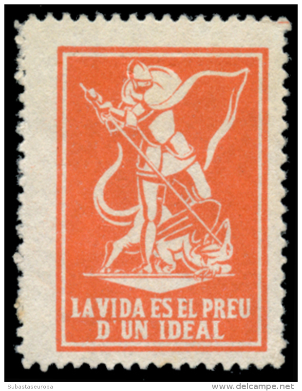 CATALUNYA. 1900ca. La Vida Es El Preu D'un Ideal. Nathan C-61. Raro. Peso= 15 Gramos. - Spanish Civil War Labels