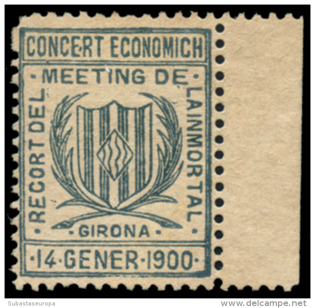 CATALUNYA. 1900. Girona. Concert Economich. 4 Distintas Vi&ntilde;etas. Nathan C-47. Peso= 15 Gramos. - Spanish Civil War Labels