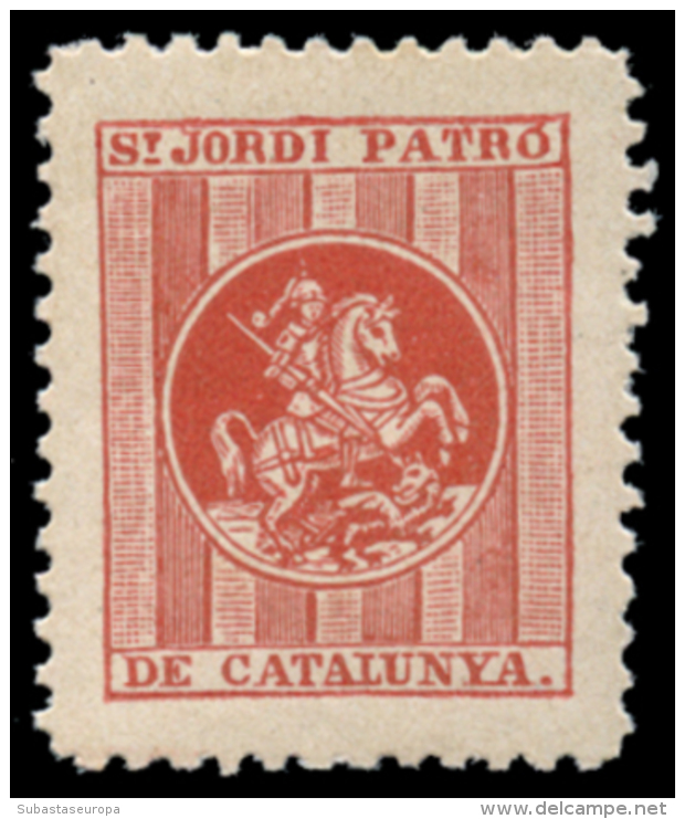 CATALUNYA. 1900ca. St. Jordi Patró / De Catalunya. 4 Distintas Vi&ntilde;etas. Nathan C-28. Peso= 15 Gramos. - Spanish Civil War Labels