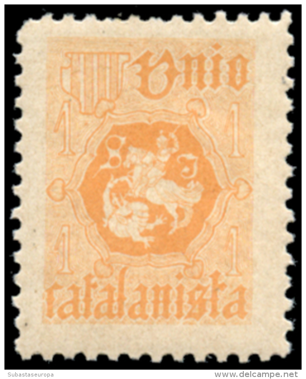 CATALUNYA. 1899. Unió Catalanista. Serie Completa De 10 Valores Con Los 10 Tiradas. Nathan C-1. Peso= 15... - Spanish Civil War Labels