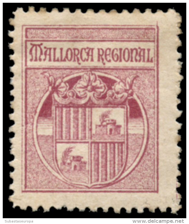 BALEARES. 1900 Ca. Mallorca Regional. Conjunto De 8 Distintas Vi&ntilde;etas. Nathan B-3. Peso= 15 Gramos. - Spanish Civil War Labels