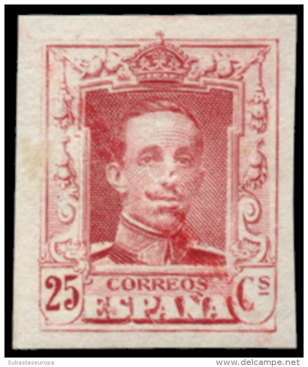 Vaquer. 25 Cts. Sin Dentar. Gálvez 2125. Ensayo De Color No Adoptado. Color Carmín. Peso= 15 Gramos. - Errors & Oddities