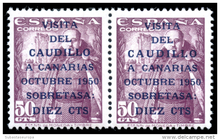 ** 1088/89. Canarias. Parejas Un Sello Es El N&ordm; 1088he. Cat. 640 &euro;. Peso= 15 Gramos. - Other & Unclassified