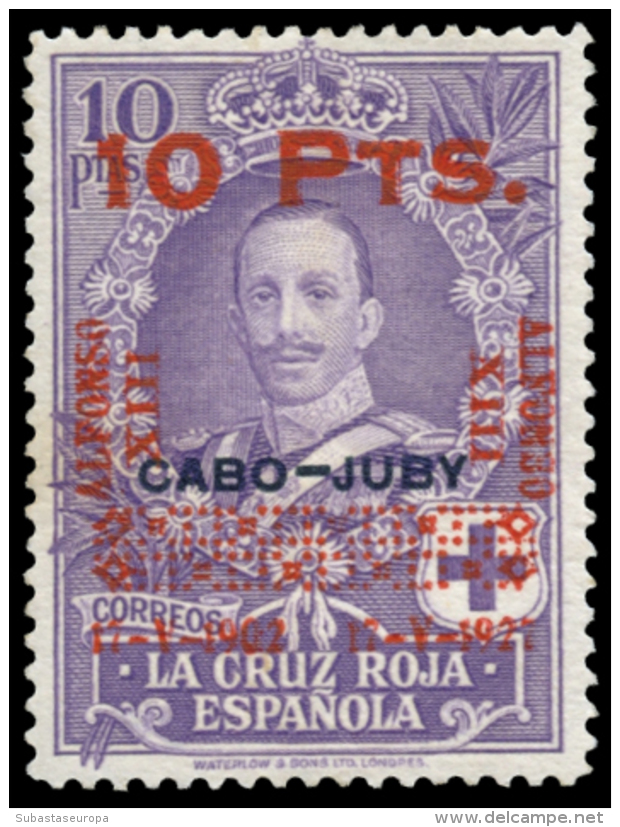 ** 401. Cruz Roja Colonias. 10 Ptas. Goma No Original. Cat. 173 &euro;. Peso= 15 Gramos. - Other & Unclassified