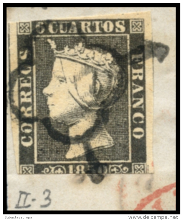1A (tipo 3). 4 Ctos. Sobre Peque&ntilde;o Fragmento De Carta. Peso= 15 Gramos. - Other & Unclassified