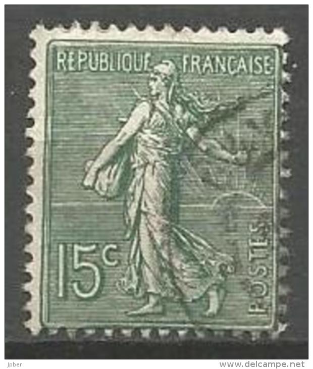 France - F1/213 - Type Semeuse Lignée - N°130 Obl. - 1903-60 Säerin, Untergrund Schraffiert