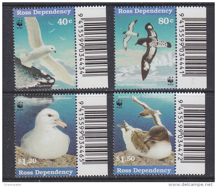 Ross Dependency 1997 Sea Birds WWF 4v  (code In Margin) ** Mnh (33889A) - Ungebraucht