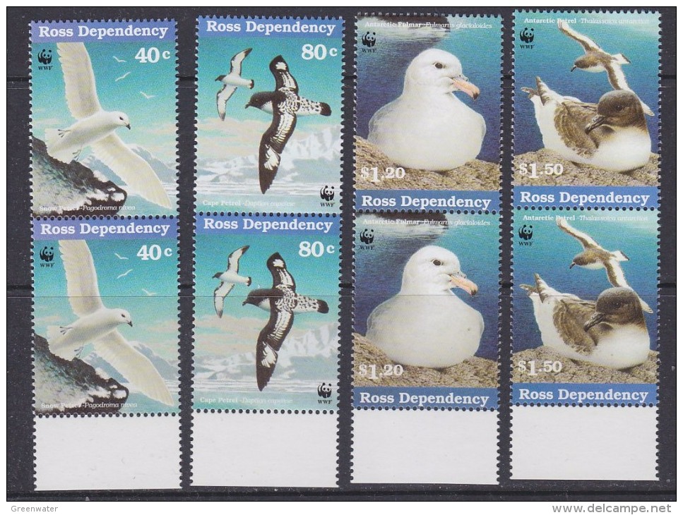 Ross Dependency 1997 Sea Birds WWF 4v  (pair)  ** Mnh (33889B) - Unused Stamps