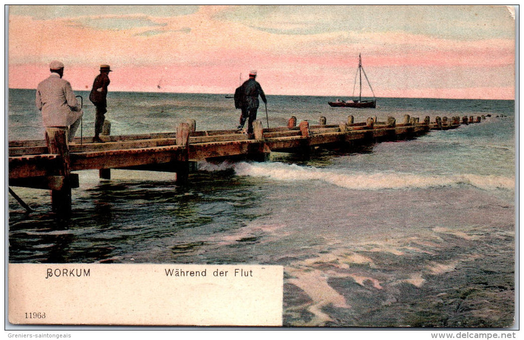 Allemagne - BASSE SAXE - BORKUM - Wahrend Der Flut - Borkum