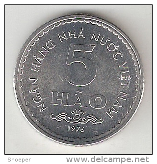 Vietnam  5 Hao 1976  Km   13  Unc - Viêt-Nam