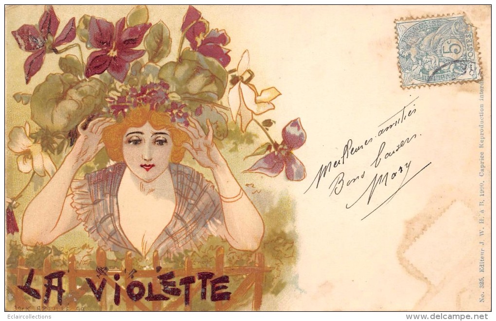 Illustrateur   Abeillé   Série Des Fleurs. La Violette - Andere & Zonder Classificatie