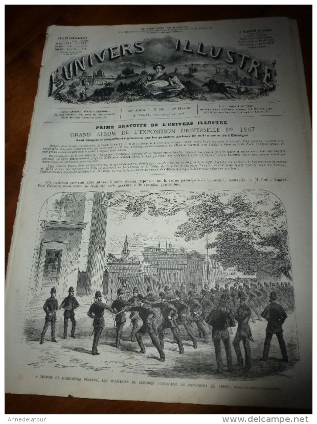 1868 UNIL: Policemen à Londres (London);Arsenal De Woolwich;ICELANDE;Castellamare(Naples);VIENNE;Cordoue;BUDE(Hongrie); - 1850 - 1899