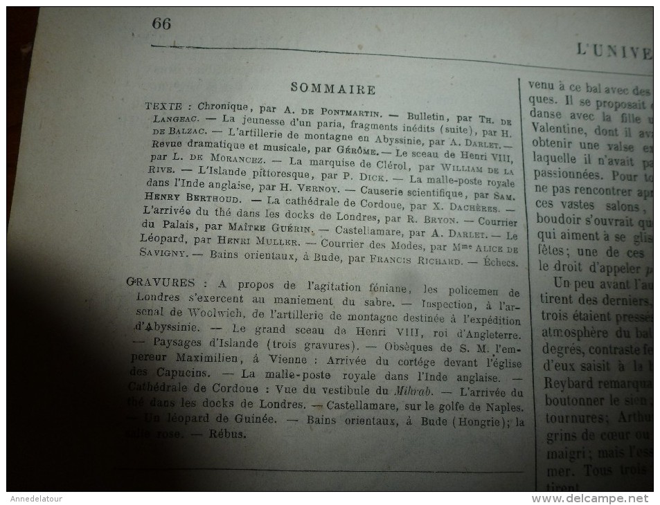 1868 UNIL: Policemen à Londres (London);Arsenal De Woolwich;ICELANDE;Castellamare(Naples);VIENNE;Cordoue;BUDE(Hongrie); - 1850 - 1899