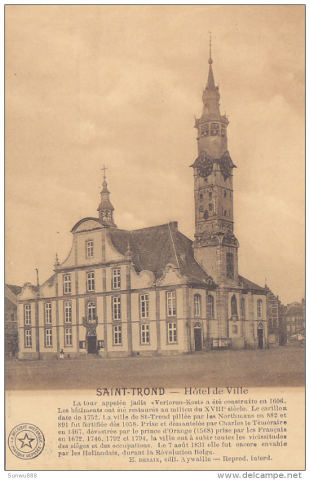 Sint Truiden Saint Trond -  Hôtel De Ville (Belgique Historique) - Sint-Truiden