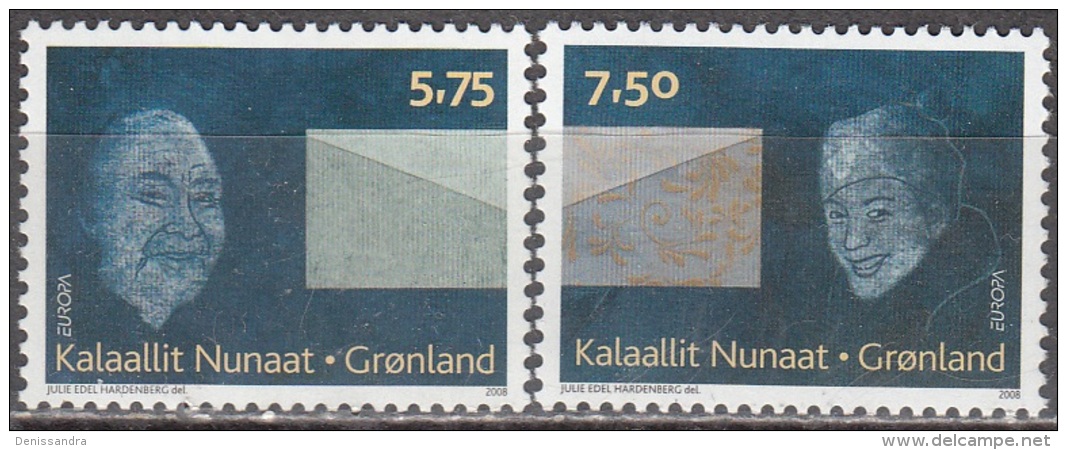 Groenland 2008 Michel 502 - 503 Neuf ** Cote (2013) 5.30 Euro Europa CEPT La Lettre - Ungebraucht