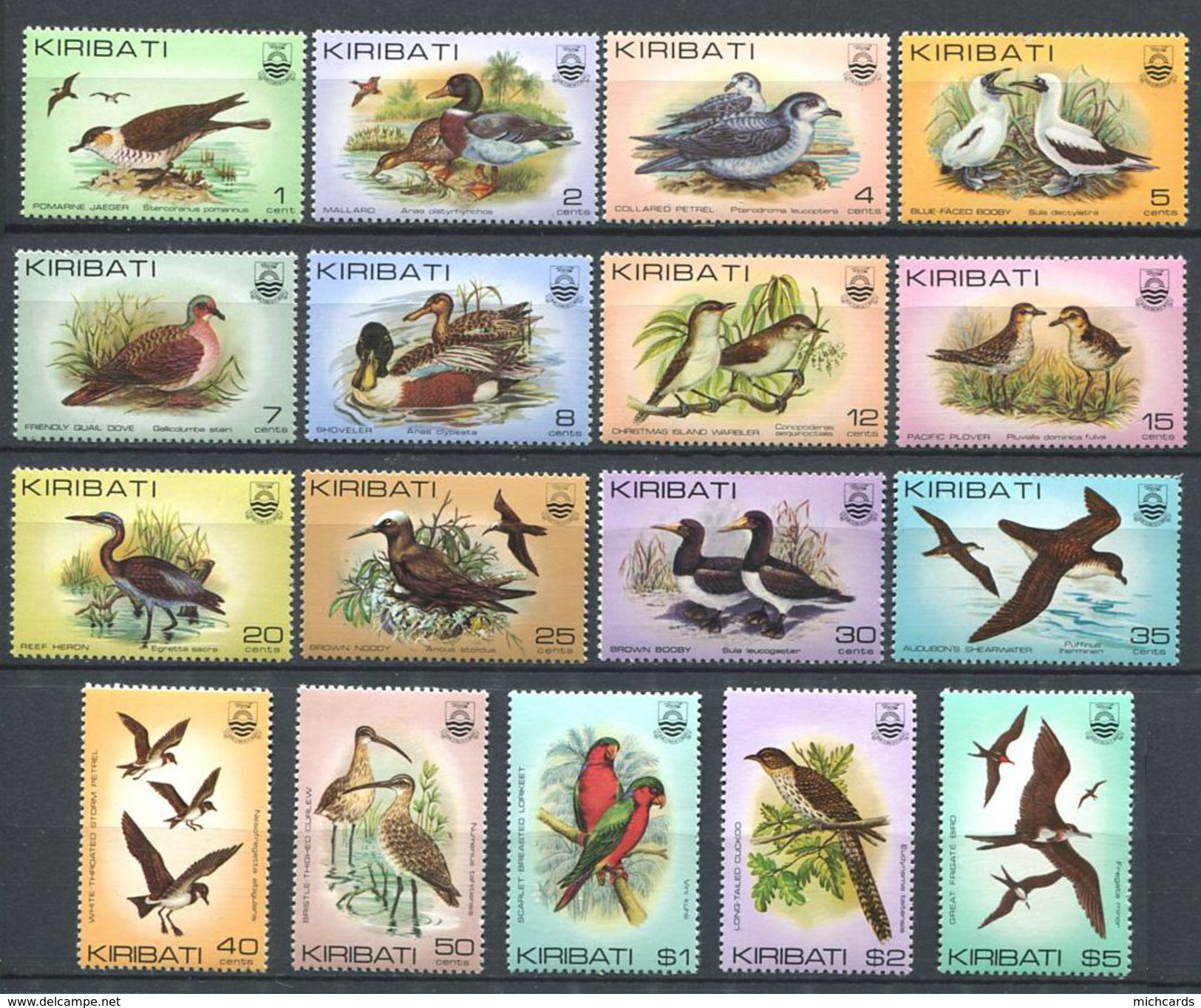 183 KIRIBATI 1982/83 - Yvert 62 77 + 95 - Oiseau - Neuf ** (MNH) Sans Trace De Charniere - Kiribati (1979-...)