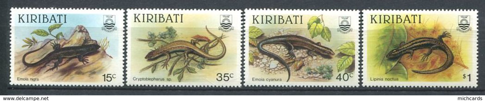 183 KIRIBATI 1987 - Yvert 172/75 - Reptile Lezard - Neuf ** (MNH) Sans Trace De Charniere - Kiribati (1979-...)