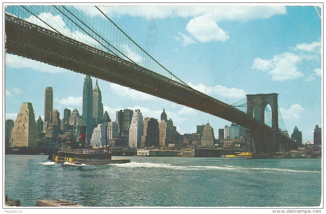 USA - NY - Brooklyn Bridge, New York City - Ed. Alfred Mainzer / ALMA N° C1915 (circ.) - Puentes Y Túneles