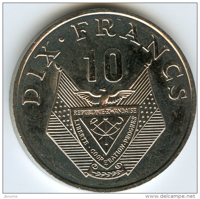 Rwanda 10 Francs 1985 UNC KM 14.2 - Rwanda