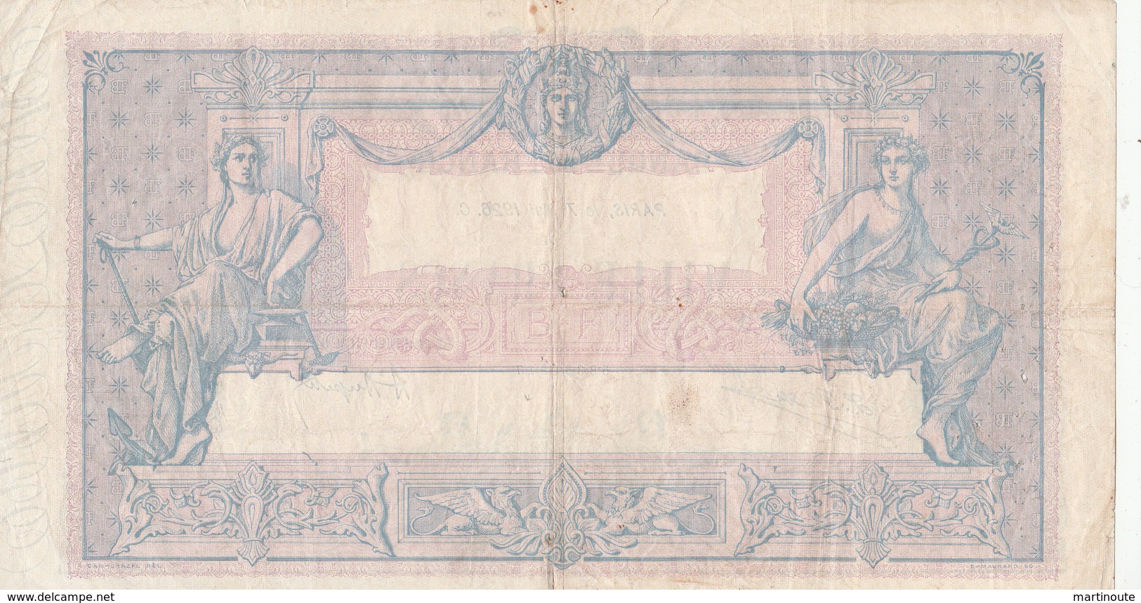 BILLET 1000 FRANCS BLEU ET ROSE - 1 000 F 1889-1926 ''Bleu Et Rose''
