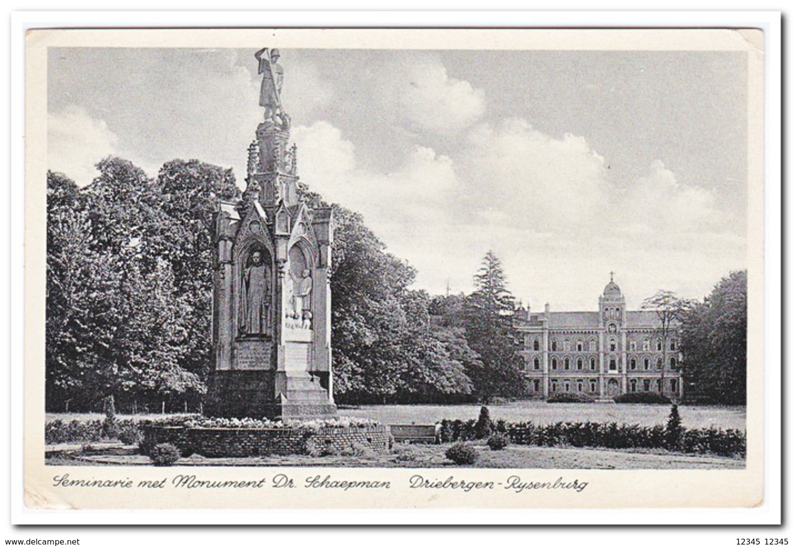 Driebergen-Rijsenburg, Seminarie Met Monument Dr. Schaepman ( Zie Linkerbenedenhoekje ) - Driebergen – Rijsenburg