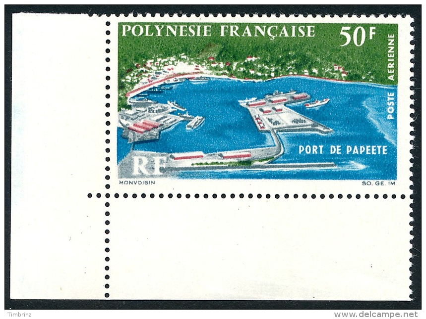 POLYNESIE 1966 - Yv. PA 20 ** SUP Cdf  Cote= 21,00 EUR - Port De Papeete ..Réf.POL23153 - Neufs