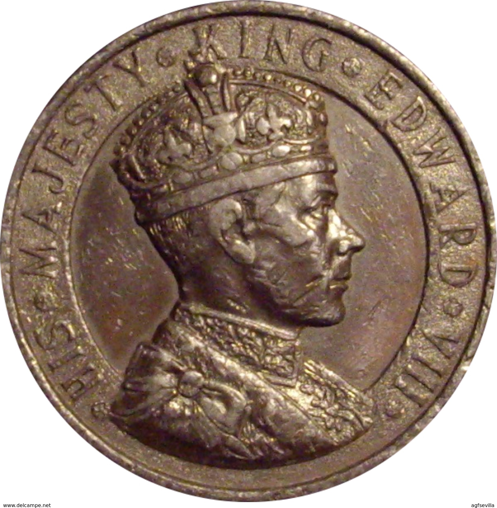 INGLATERRA. MEDALLA CONMEMORATIVA DE LA CORONACION DE EDUARDO VIII. 1.937. GREAT BRITAIN MEDAL - Monarchia/ Nobiltà