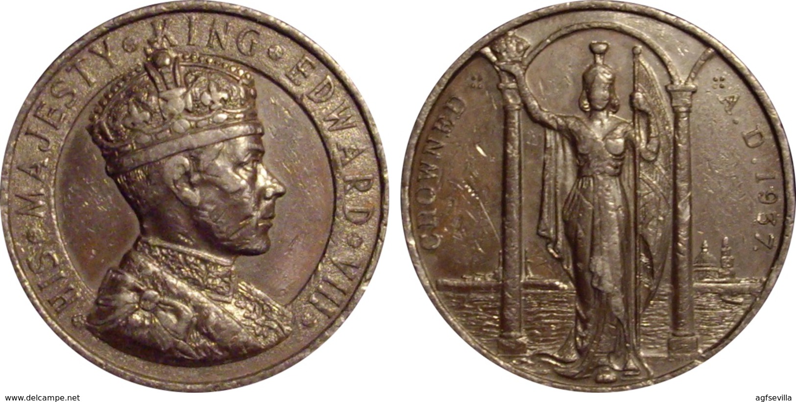 INGLATERRA. MEDALLA CONMEMORATIVA DE LA CORONACION DE EDUARDO VIII. 1.937. GREAT BRITAIN MEDAL - Royal/Of Nobility