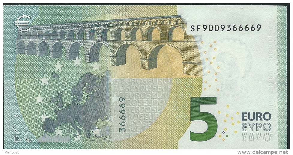 &euro; 5 ITALY  SF S001 I1  DRAGHI  UNC - 5 Euro