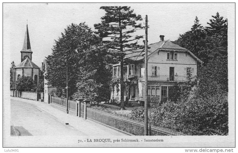 CPA - La BROQUE (67) - Environs De Schirmeck ; Vue Du Quartier Du Sanatorium Dans Les Années 20/30 - La Broque