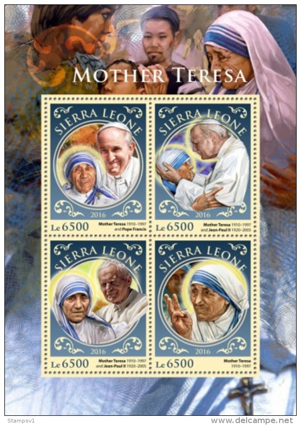 Sierra Leone. 2016 Mother Teresa. (915a) - Madre Teresa