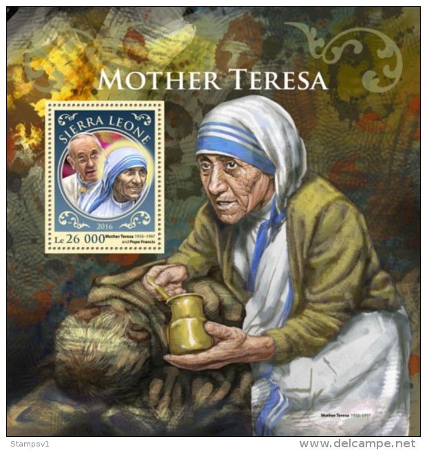 Sierra Leone. 2016 Mother Teresa. (915b) - Mère Teresa