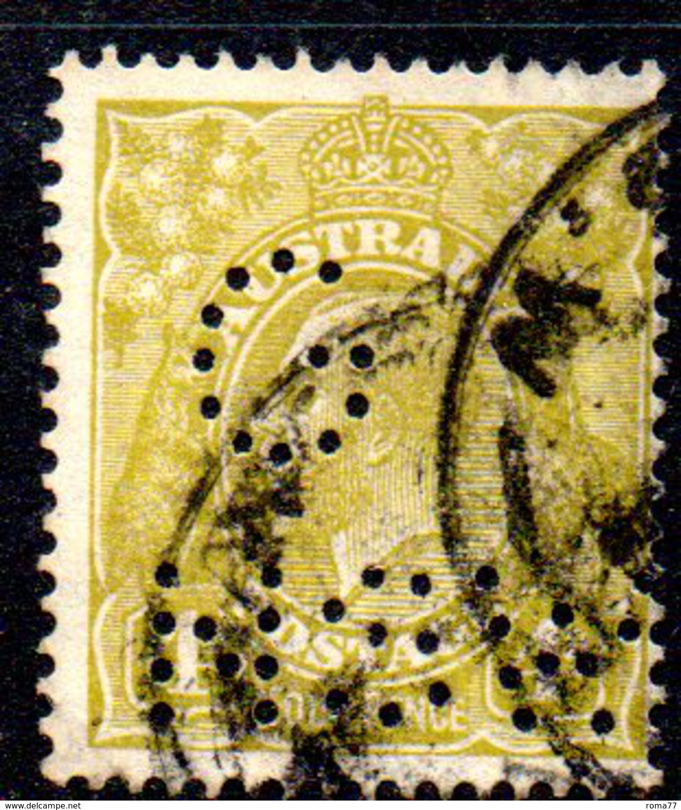 T1837 - AUSTRALIA 4 Pence Used WMK C Of A . Punctured G NSW - Used Stamps