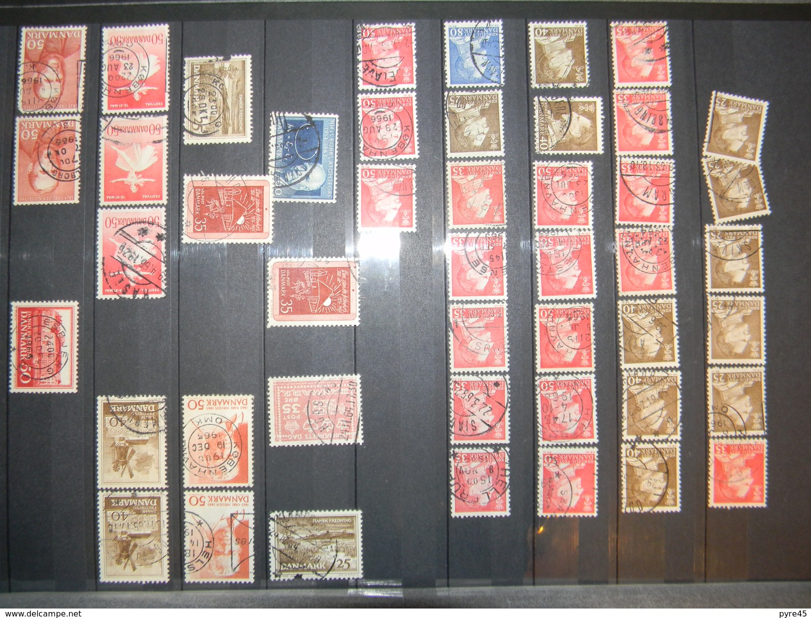 DANEMARK PETITE COLLECTION D ENVIRON 385 TIMBRES TOUT ETAT PRINCIPALEMENT OBLITERE