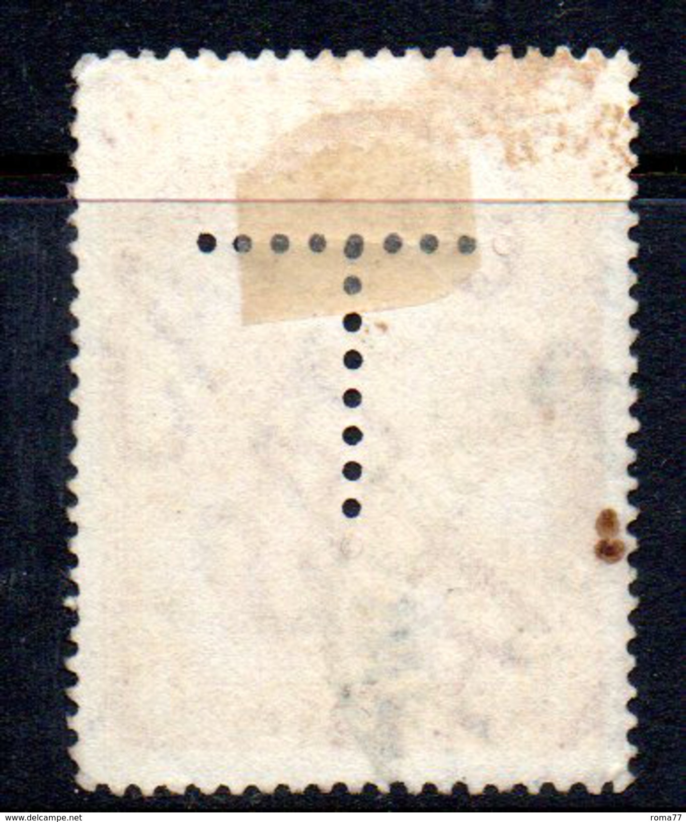 T1845 - TASMANIA 1 Pence Wmk TAS Punctured T - Used Stamps