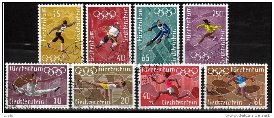 Liechtenstein Mi 551,554. 556,559. Olympic Cames 1972 Gestempeld Fine Used - Oblitérés